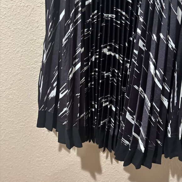 3.1 Phillip Lim Maxi Skirt Womens Size 0 Pleated Lined Abstract Wood Mocha NWT - Picture 5 of 9